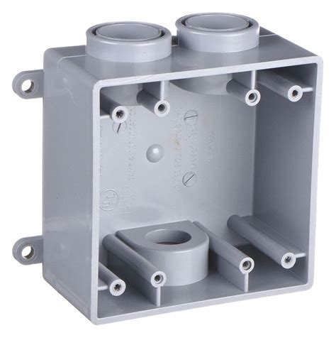 2 gang pvc 3 port box electrical|shallow electrical box 2 gang.